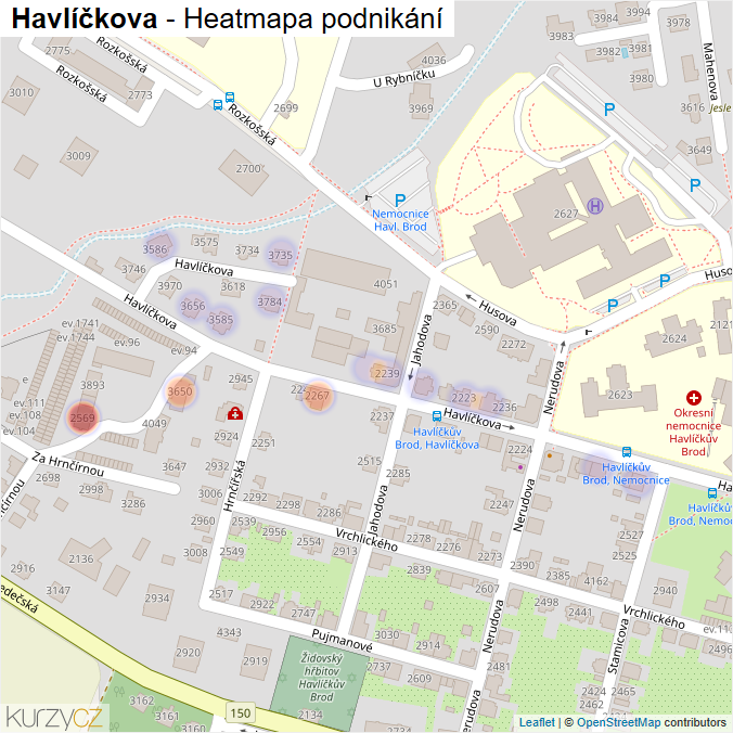 Mapa Havlíčkova - Firmy v ulici.