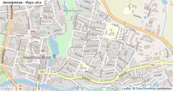 Jeronýmova - mapa ulice