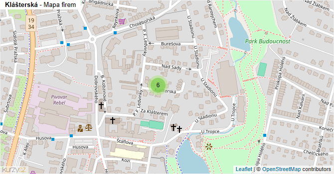 Klášterská - mapa firem