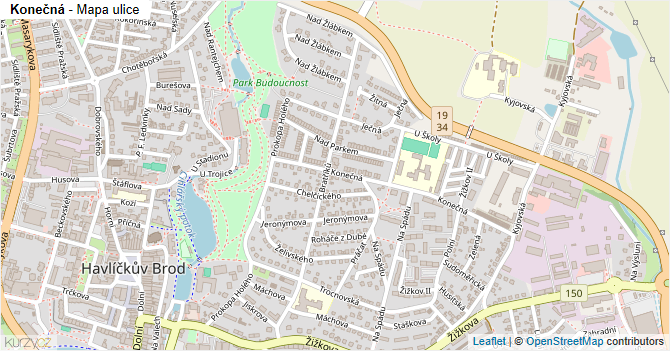 Konečná - mapa ulice