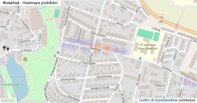 Konečná - mapa podnikání