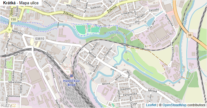Krátká - mapa ulice
