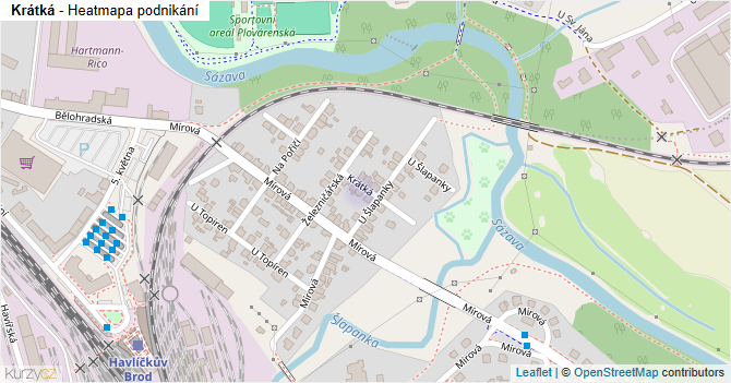 Krátká - mapa podnikání