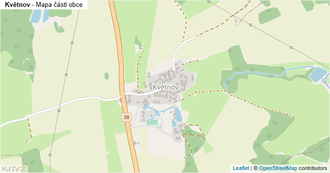 Květnov - mapa části obce
