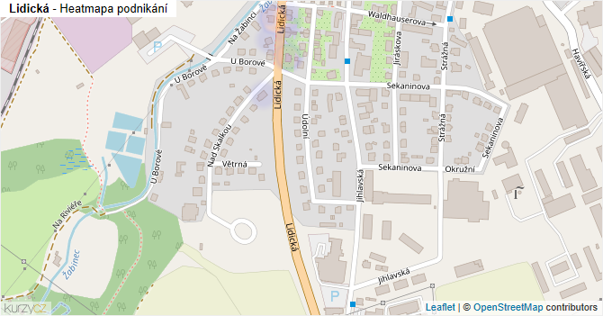 Lidická - mapa podnikání