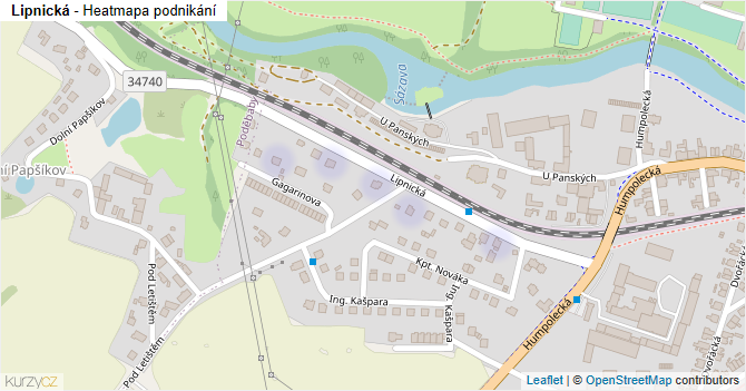 Lipnická - mapa podnikání