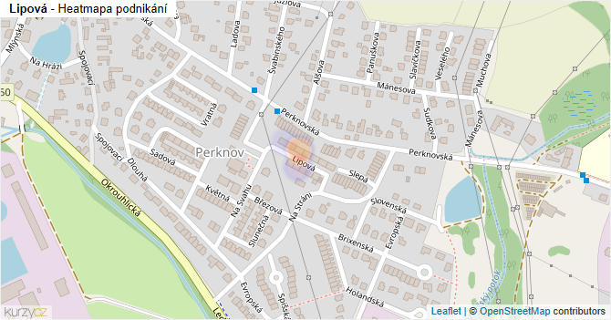 Lipová - mapa podnikání