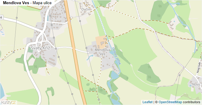 Mendlova Ves - mapa ulice