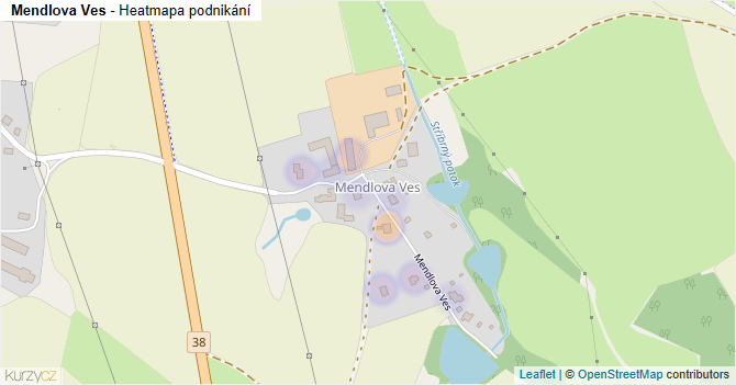 Mendlova Ves - mapa podnikání