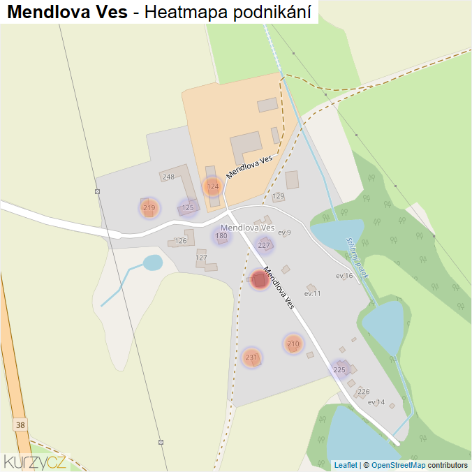 Mapa Mendlova Ves - Firmy v ulici.