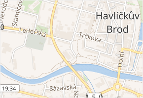 Na Hradbách v obci Havlíčkův Brod - mapa ulice