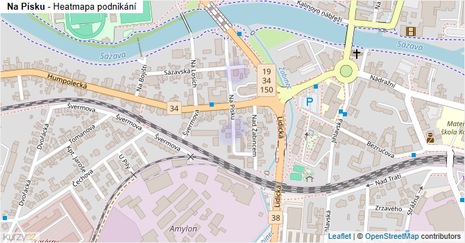 Na Písku - mapa podnikání