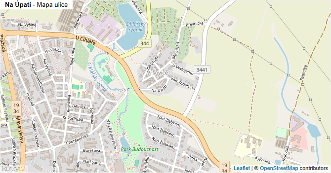 Na Úpatí - mapa ulice