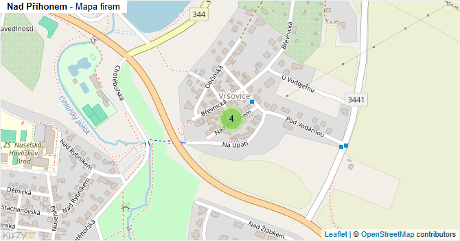 Nad Příhonem - mapa firem