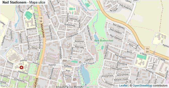 Nad Stadionem - mapa ulice