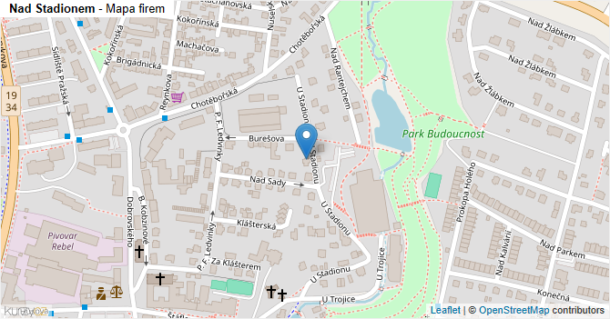 Nad Stadionem - mapa firem
