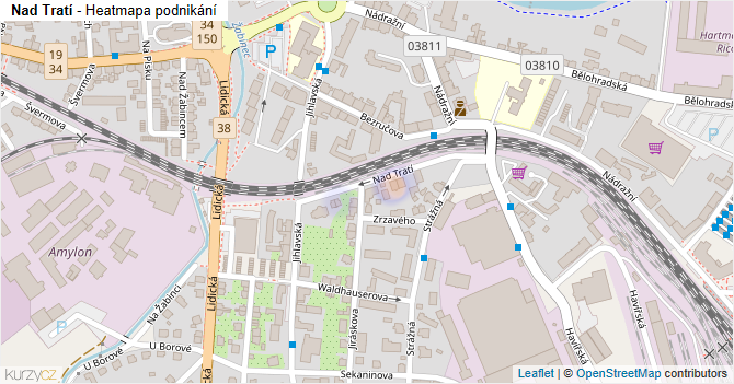 Nad Tratí - mapa podnikání