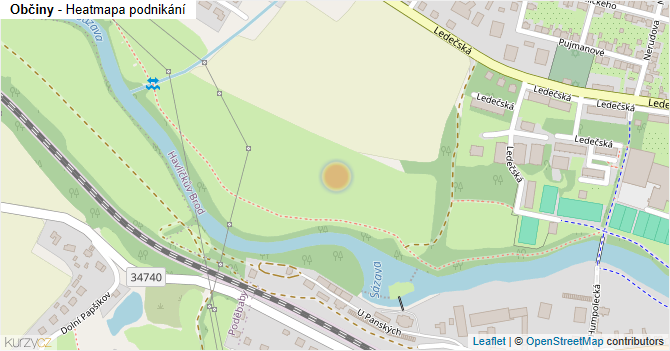 Občiny - mapa podnikání