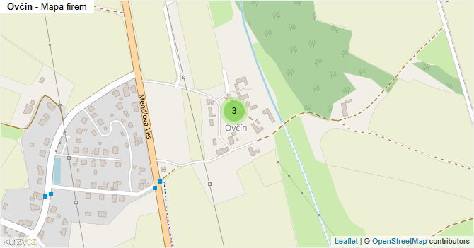 Ovčín - mapa firem