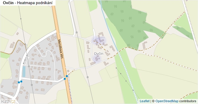 Ovčín - mapa podnikání
