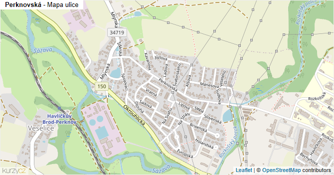 Perknovská - mapa ulice