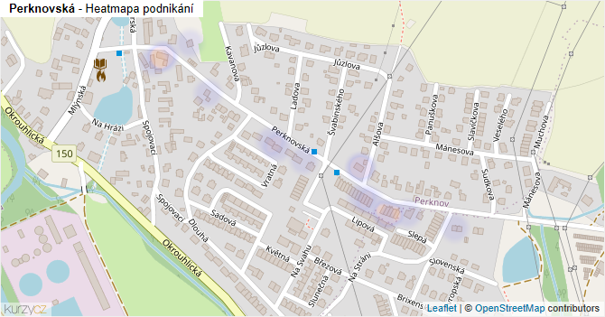 Perknovská - mapa podnikání