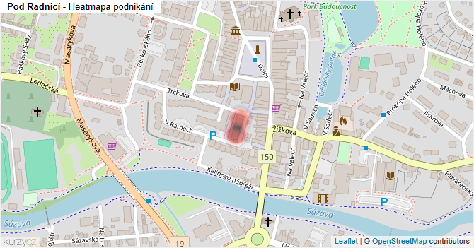 Pod Radnicí - mapa podnikání