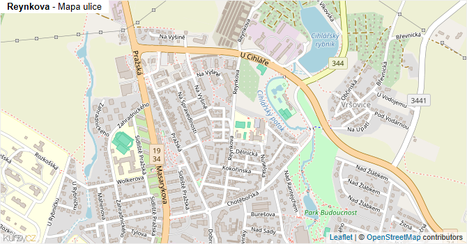 Reynkova - mapa ulice
