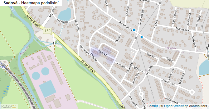Sadová - mapa podnikání