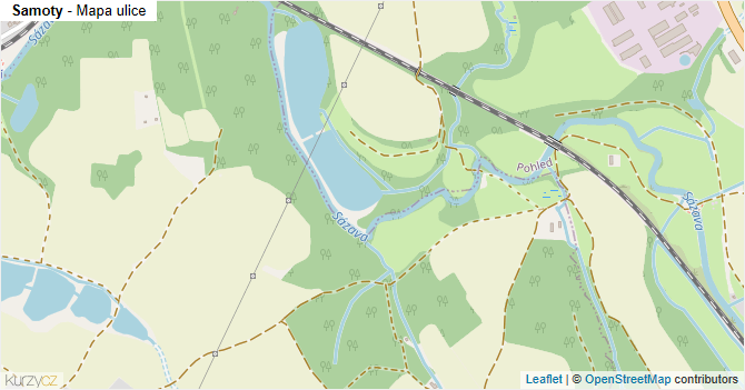 Samoty - mapa ulice