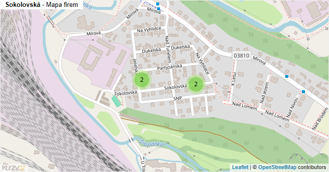 Sokolovská - mapa firem