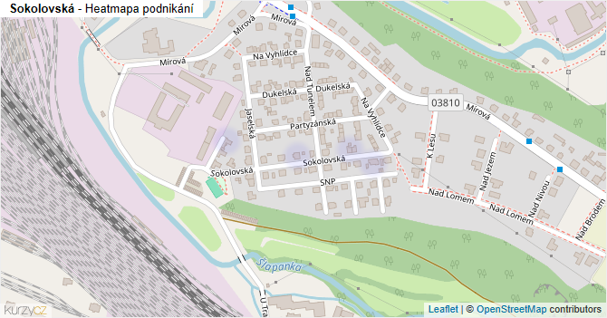 Sokolovská - mapa podnikání