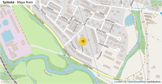 Spišská - mapa firem