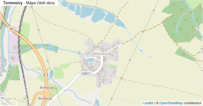 Termesivy - mapa části obce