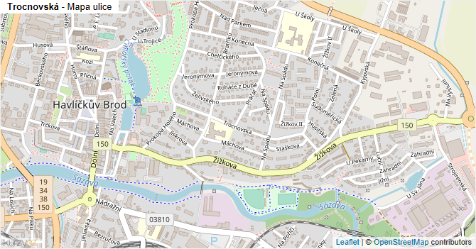 Trocnovská - mapa ulice