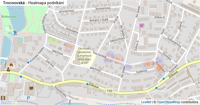 Trocnovská - mapa podnikání
