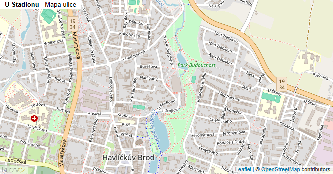 U Stadionu - mapa ulice