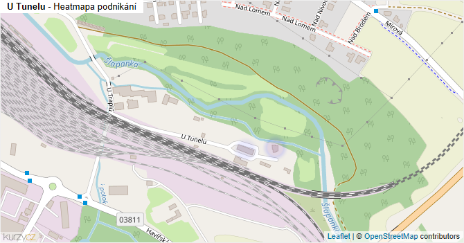 U Tunelu - mapa podnikání