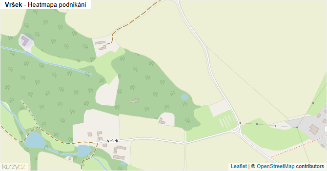 Vršek - mapa podnikání