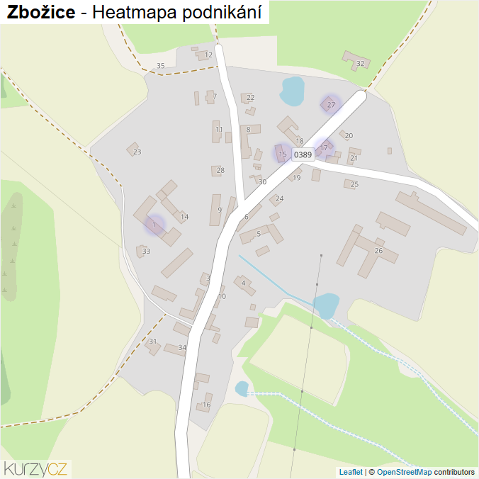 Mapa Zbožice - Firmy v části obce.