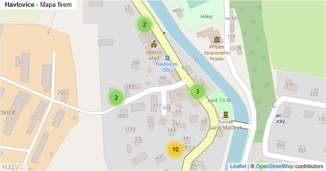 Havlovice - mapa firem