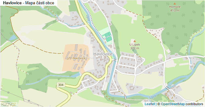 Havlovice - mapa části obce