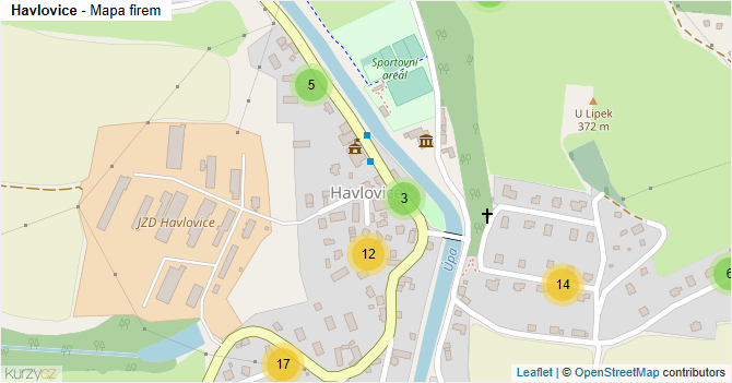 Havlovice - mapa firem
