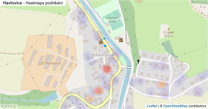 Havlovice - mapa podnikání
