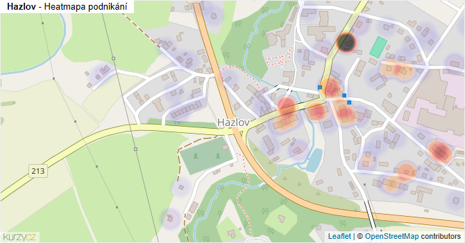 Hazlov - mapa podnikání