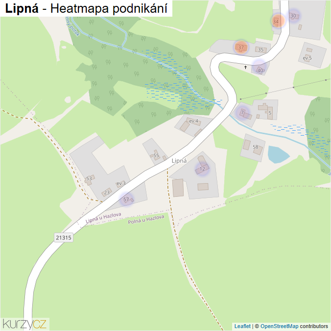 Mapa Lipná - Firmy v části obce.