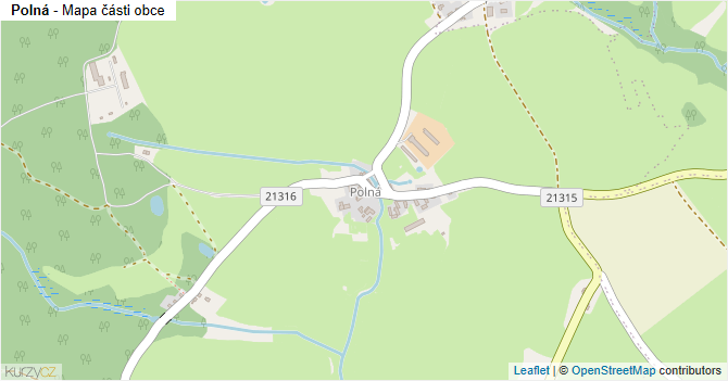 Polná - mapa části obce