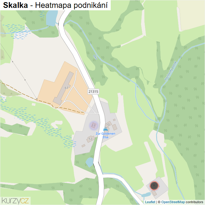 Mapa Skalka - Firmy v části obce.