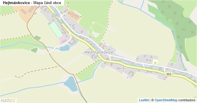 Hejtmánkovice - mapa části obce