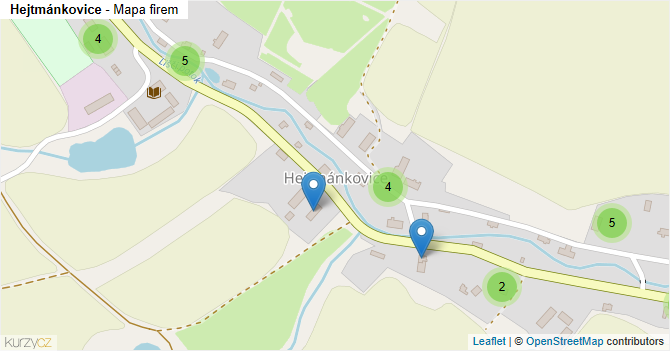Hejtmánkovice - mapa firem
